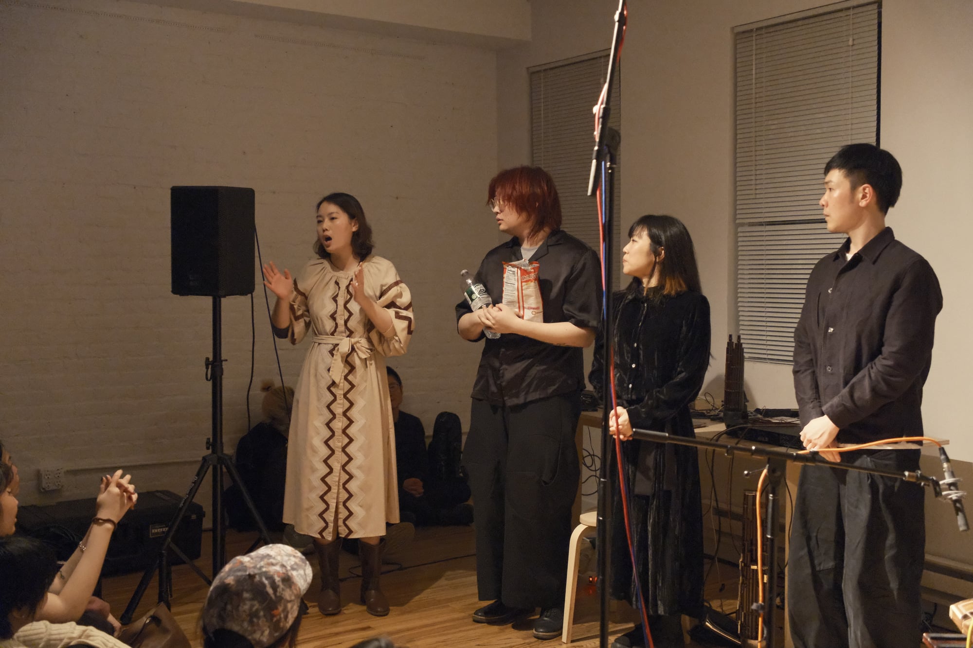 The artists after the concert