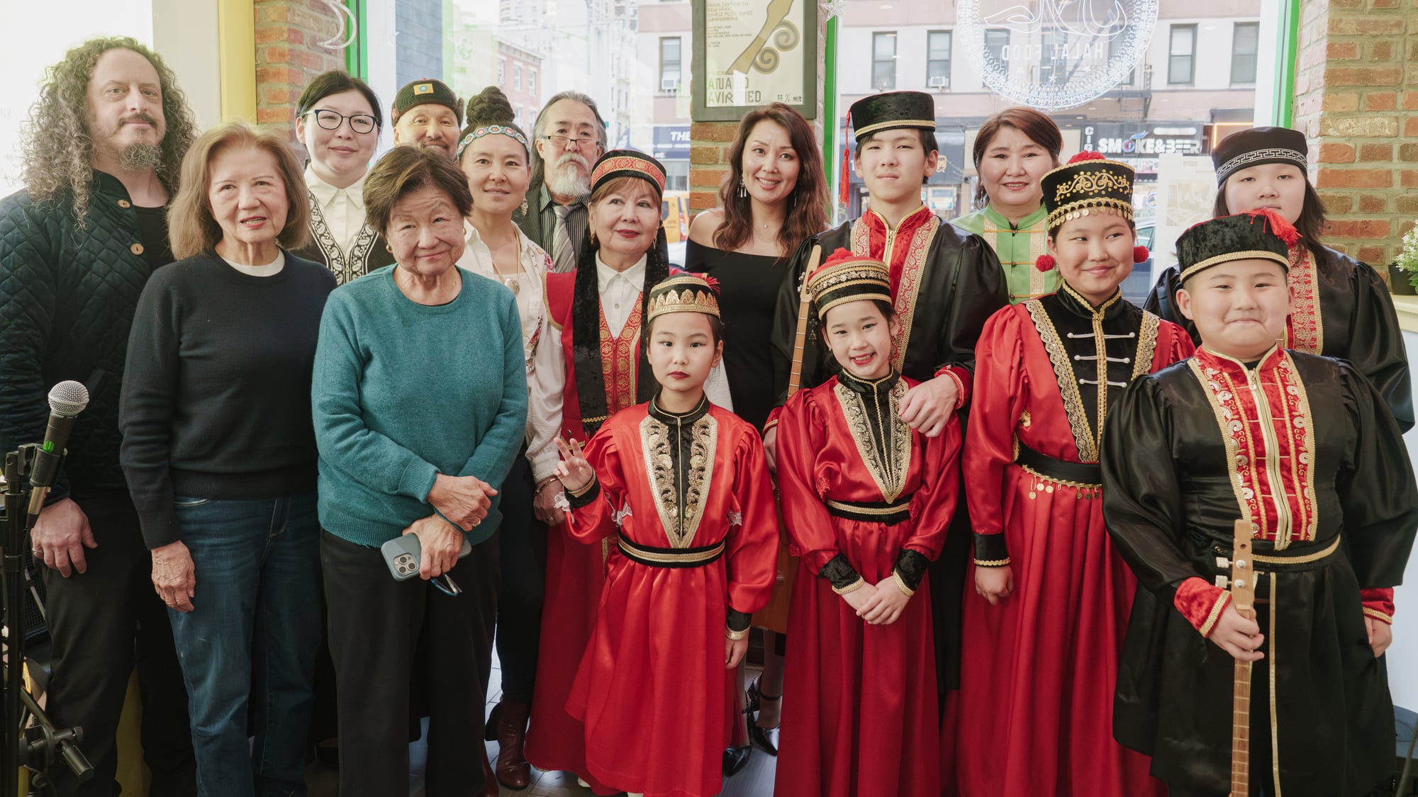 Performers and audience of all ages gathered at Beef Up Noodle after a concert