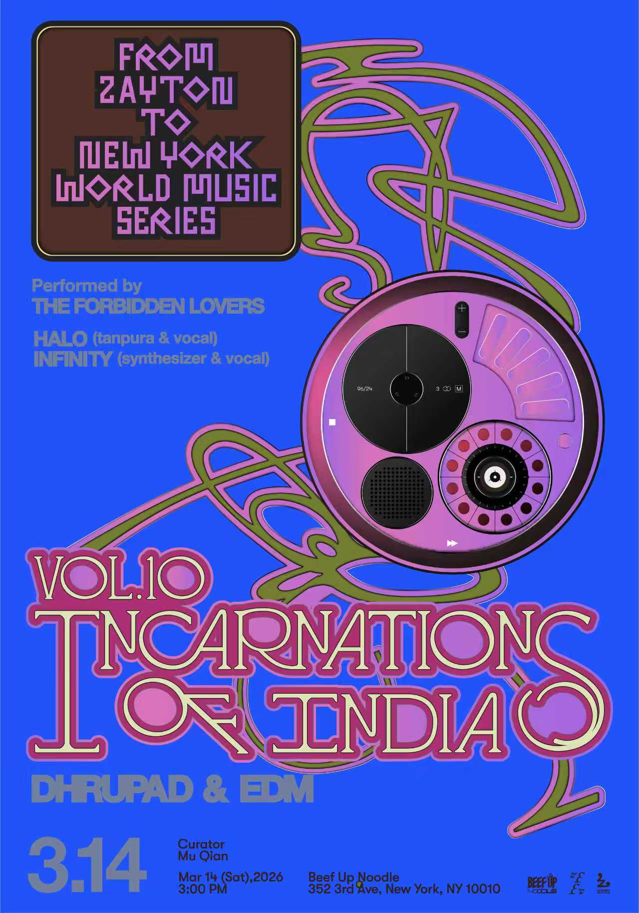 Vol. 10 — Incarnations of India: Dhrupad and EDM poster