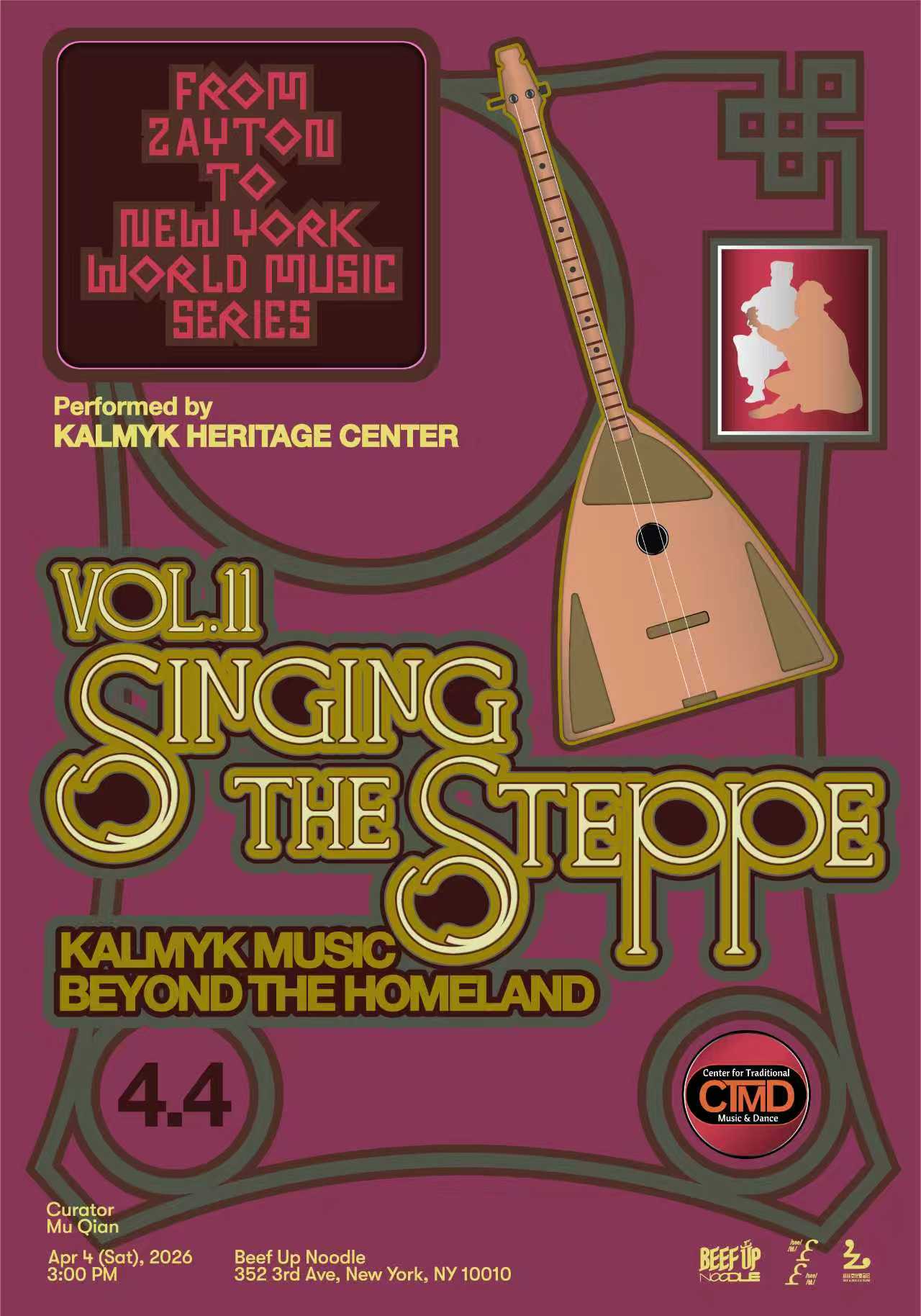 Vol. 11 — Singing the Steppe: Kalmyk Music Beyond the Homeland poster