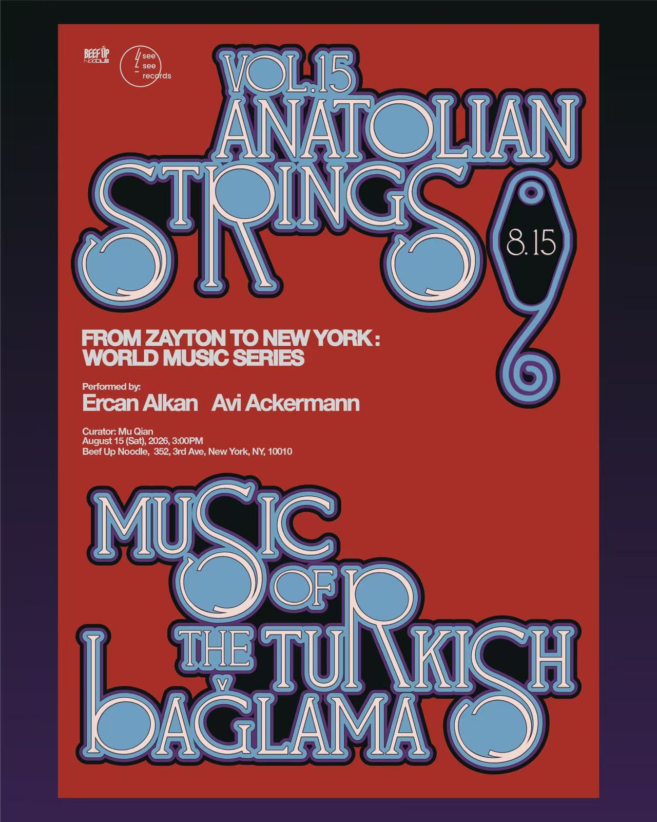 Vol. 15 — Anatolian Strings: Music of the Turkish Bağlama poster