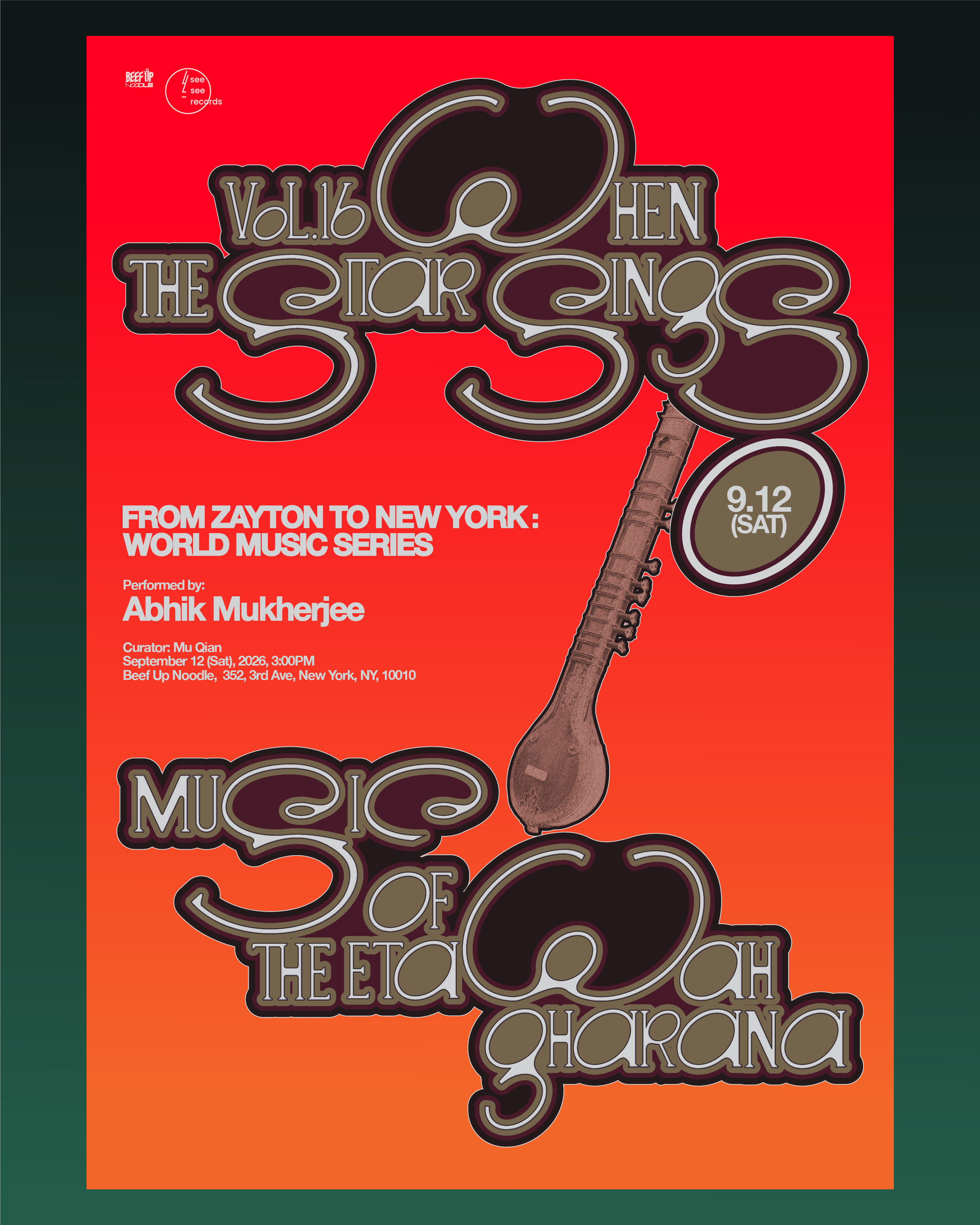When the Sitar Sings poster