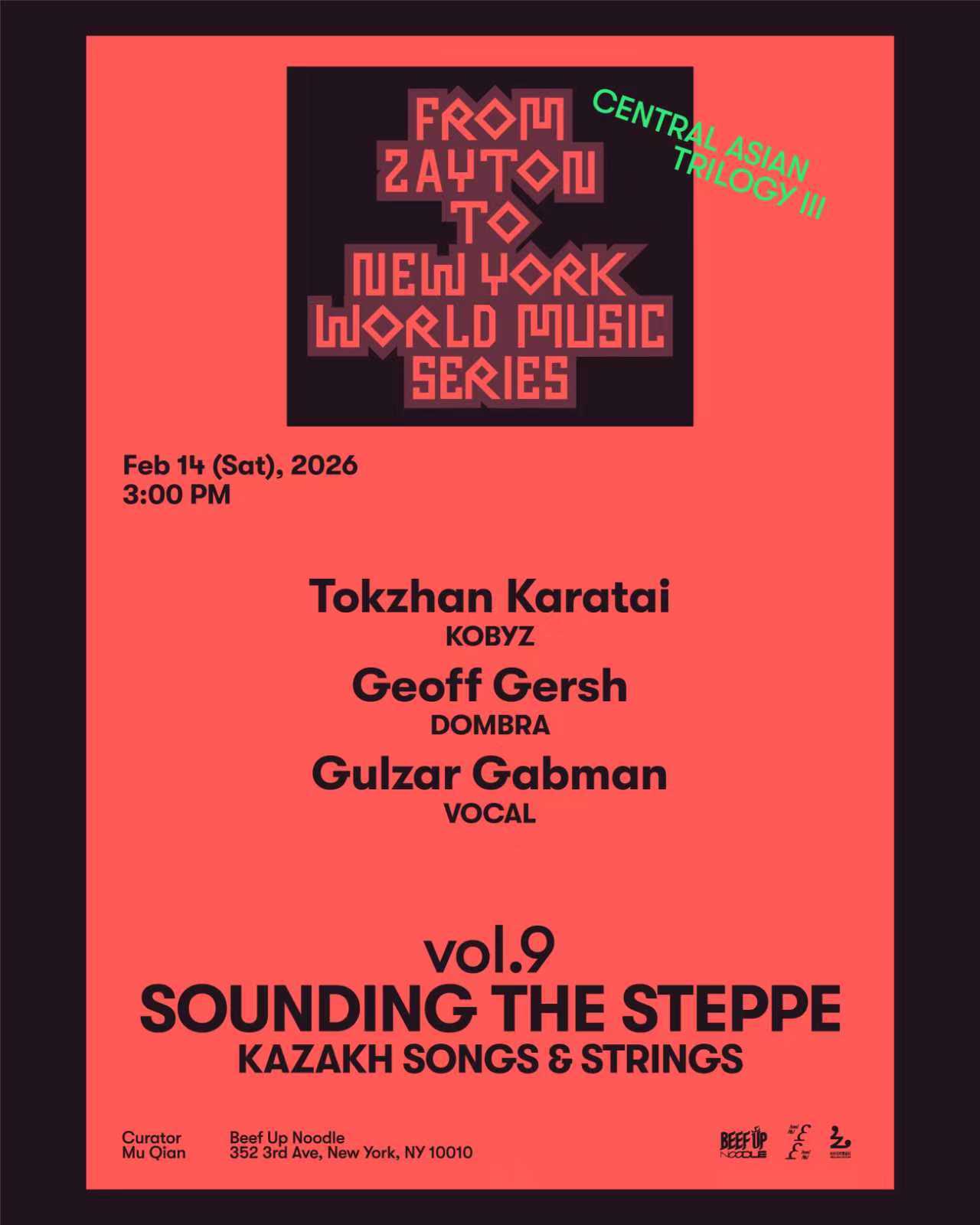 Vol. 9 — Sounding the Steppe: Kazakh Songs & Strings poster